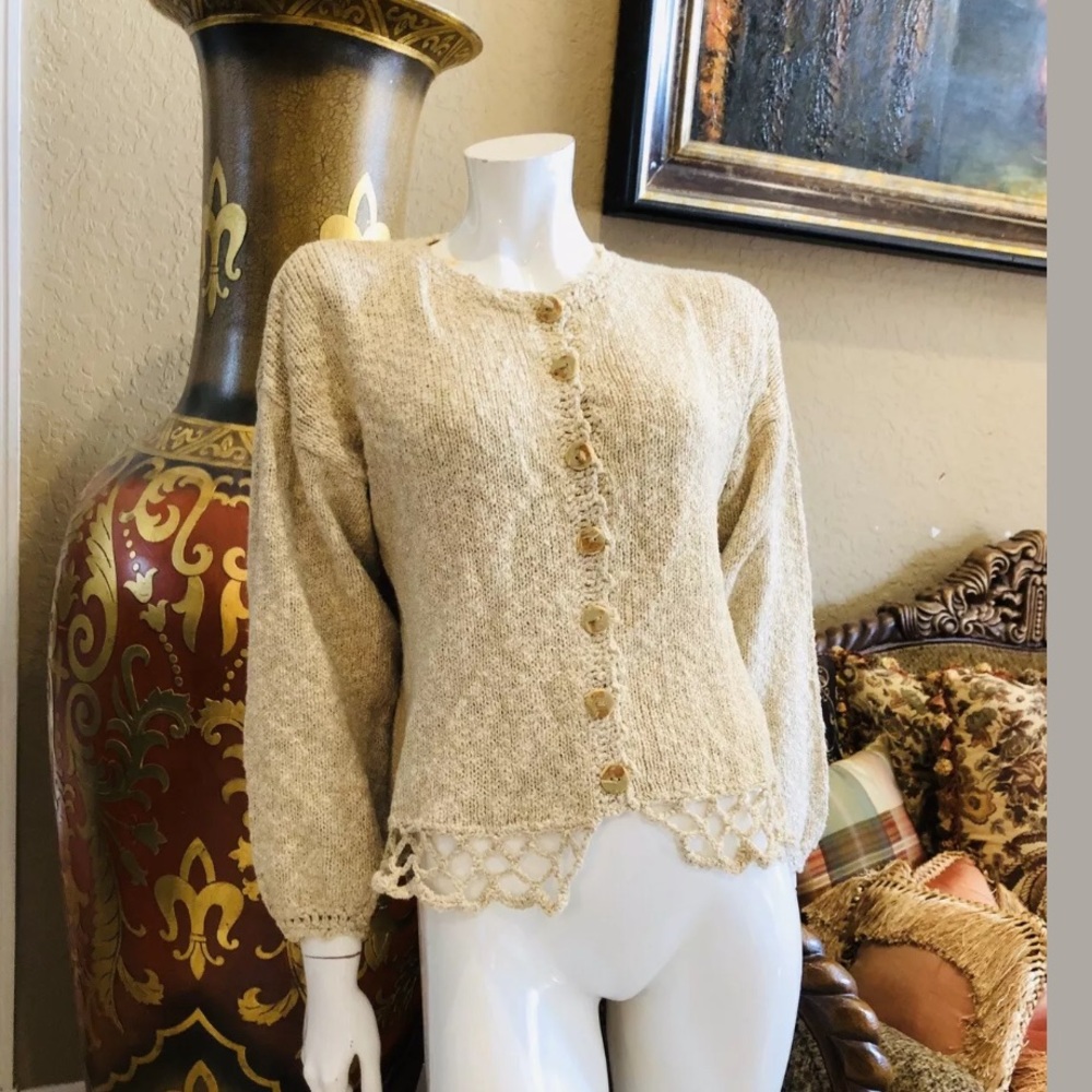Foxglove Ireland Knit Asymetrical Cardigan Sweater